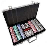 Набор для покера 300 фишек в кейсе с номиналом - Набор для покера 300 фишек в кейсе с номиналом