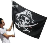 Пиратский флаг Череп в шляпе 150 на 90 см