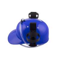 Каска пивная с подставкой под банки Синяя - Каска пивная с подставкой под банки Синяя