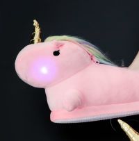 Тапочки "Единорог" с LED подсветкой розовые, размер 36-42